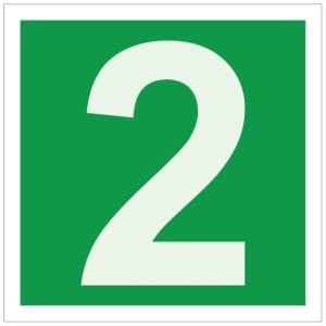 Numero 2 jälkivalaiseva kyltti