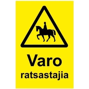 Varo ratsastajia kyltti