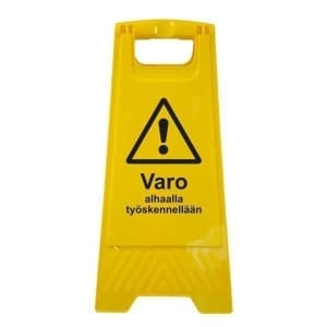Varo ylhäällä työskennellään-a