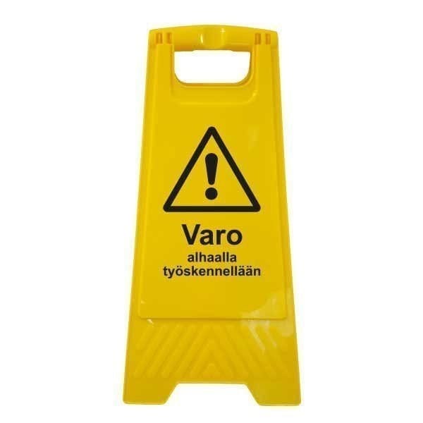 Varo ylhäällä työskennellään-a
