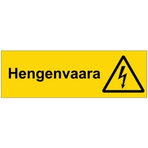 Hengenvaara sähköalan kilpi
