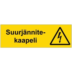 Suurjännitekaapeli sähköalan kilpi