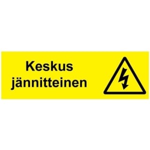 Keskus jännitteinen kyltti