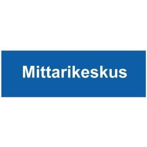 Mittarikeskus kyltti