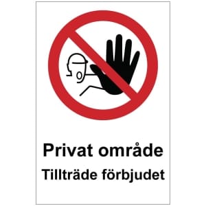 Privat område kyltti