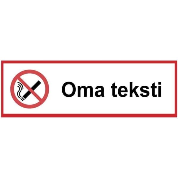 Oma tupakointi kielletty vaaka