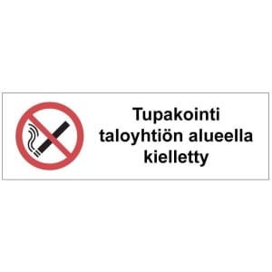 Tupakointi taloyhtiön alueella kielletty SK