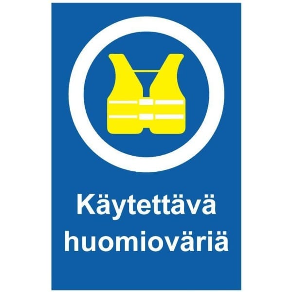 Käytettävä huomioväriä
