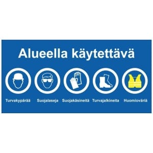 Alueella käytettävä - Iso alumiinikyltti