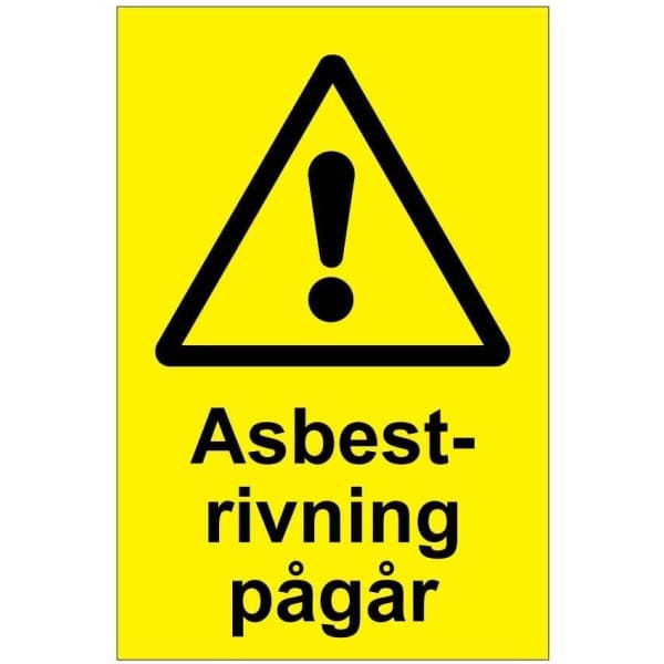 Asbestrivning pågår