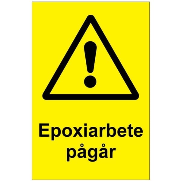 Epoxiarbete pågår