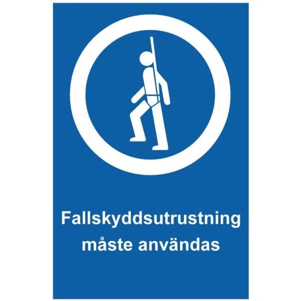 Fallskyddsutrustning måste användas