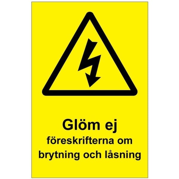 Glöm ej föreskrifterna