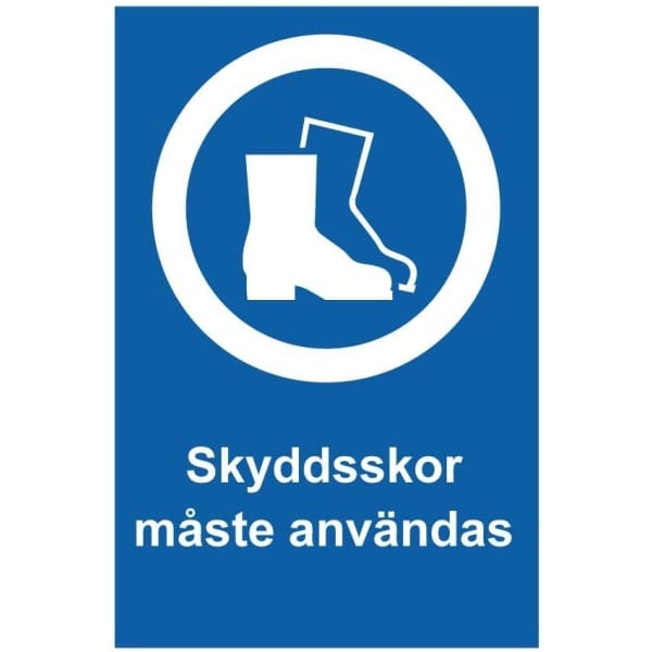 Skyddsskor måste användas
