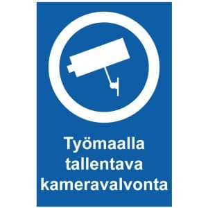 Työmaalla tallentava kameravalvonta