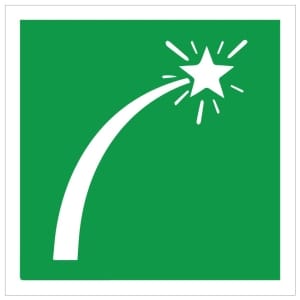 Hätäraketi 1 IMO jälkivalaiseva kyltti