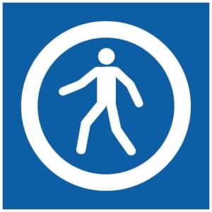 Jalankulku symboli kyltti