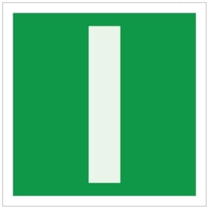 Kirjain I jälkivalaiseva kyltti