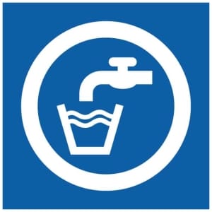 Juomavesi symboli kyltti