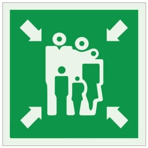 Kokoontumispaikka IMO jälkivalaiseva opaste