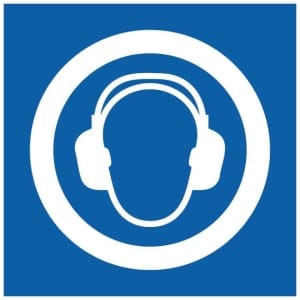 Kuulonsuojaimet symboli kyltti