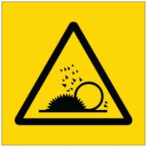 Leikkaava terä symboli kyltti