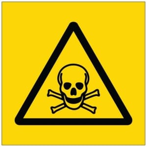 Myrkyllistä symboli kyltti
