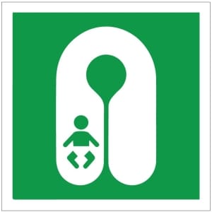 Pikkulasten pelastusliivit IMO jälkivalaiseva kyltti