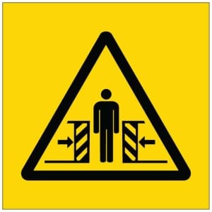 Puristumisvaara symboli kyltti