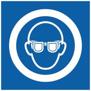 Silmänsuojaimet symboli kyltti