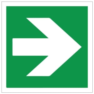 Suuntanuoli IMO jälkivalaiseva kyltti