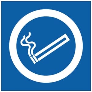 Tupakointi symboli kyltti