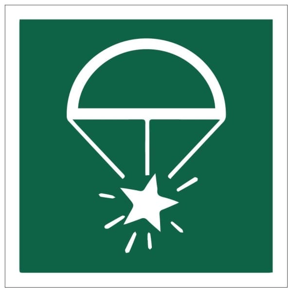 Hätäraketi 2 - Rocket parachute flares kyltti