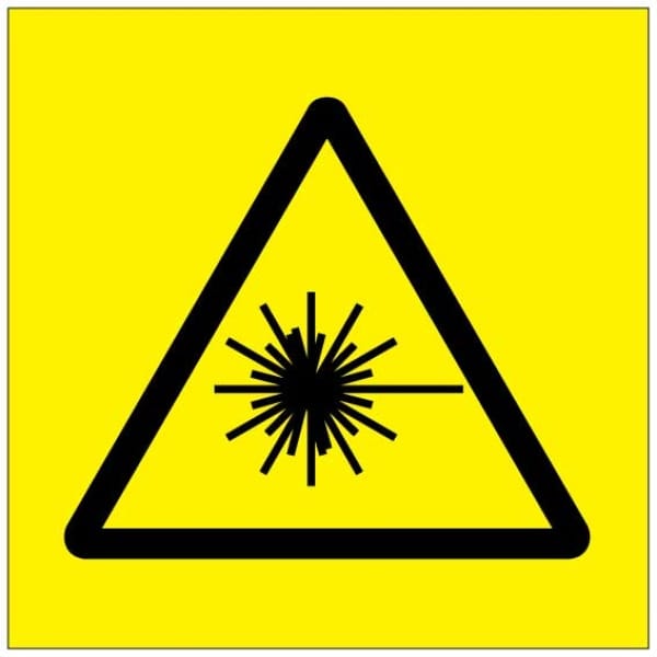 Lasersäteilyä symboli kyltti