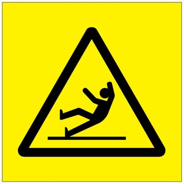 Liukastumisvaara symboli kyltti