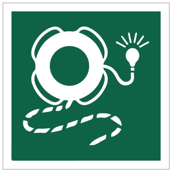 Pelastusrengas valolla - Lifebuoy with light kyltti