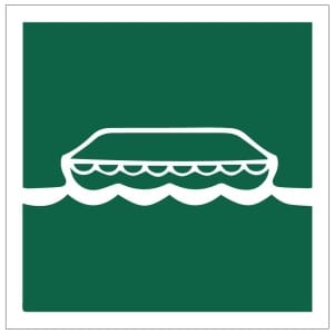 Pelastusvene 1 - Lifeboat kyltti