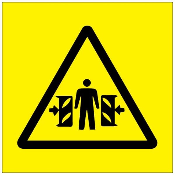 Puristumisvaara symboli kyltti