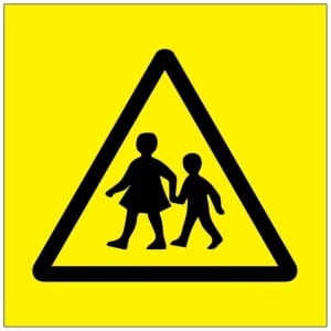 Varo lapsia symboli kyltti