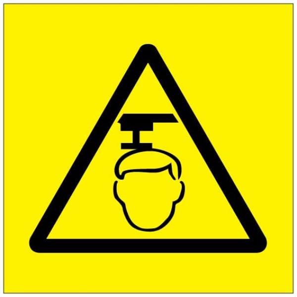 Varo päätäsi symboli kyltti