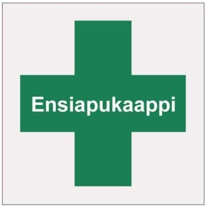 Ensiapukaappi heijastava kilpi