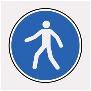 Jalankulkutie heijastava kyltti