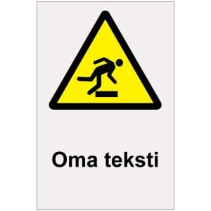 Kompastumisvaara oma heijastava kyltti