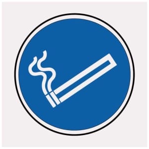 Tupakointi heijastava kyltti