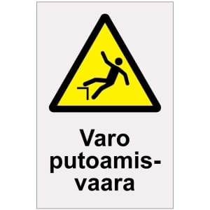 Varo putoamisvaara heijastava kyltti