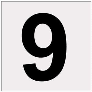 Heijastava numero 9-0