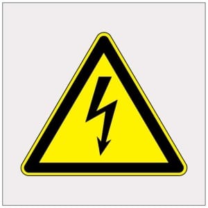 Heijastava sähkösymboli kyltti