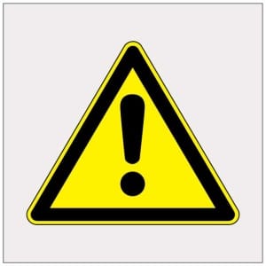 Heijastava varoitussymboli kyltti