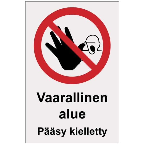 Vaarallinen alue Pääsy kielletty heijastava-0