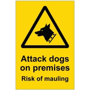 Attack dogs Risk of mauling kyltti